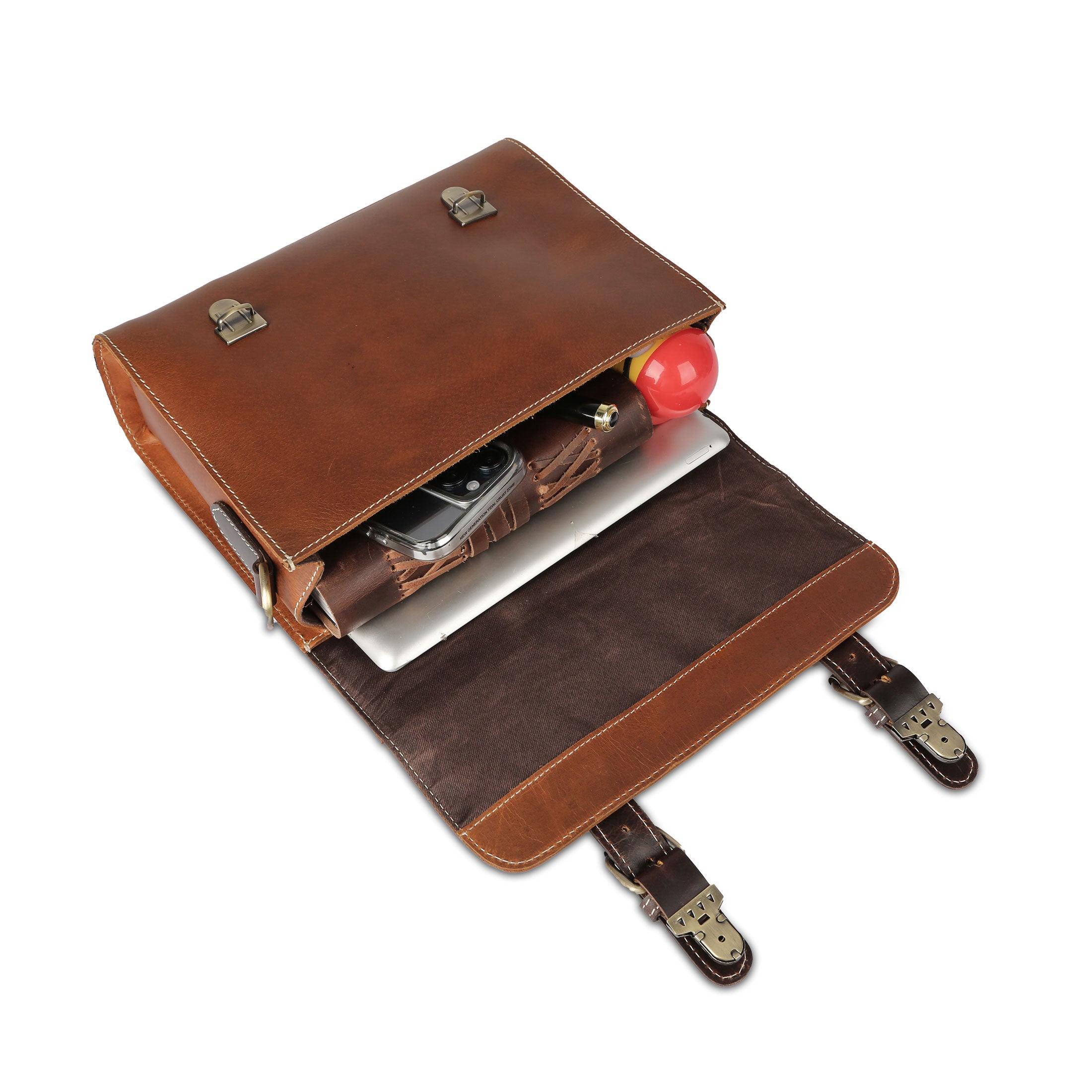 Genuine Leather Crossbody Bag for Women | 10 Inch Handmade Satchel Purse with Adjustable Strap & Push Lock | Stylish Everyday Shoulder Bag