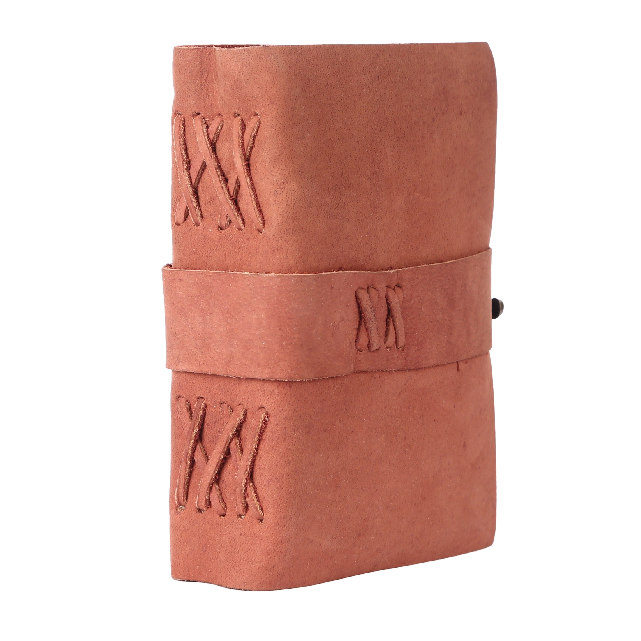 Handmade leather journal with 200 deckle edge pages