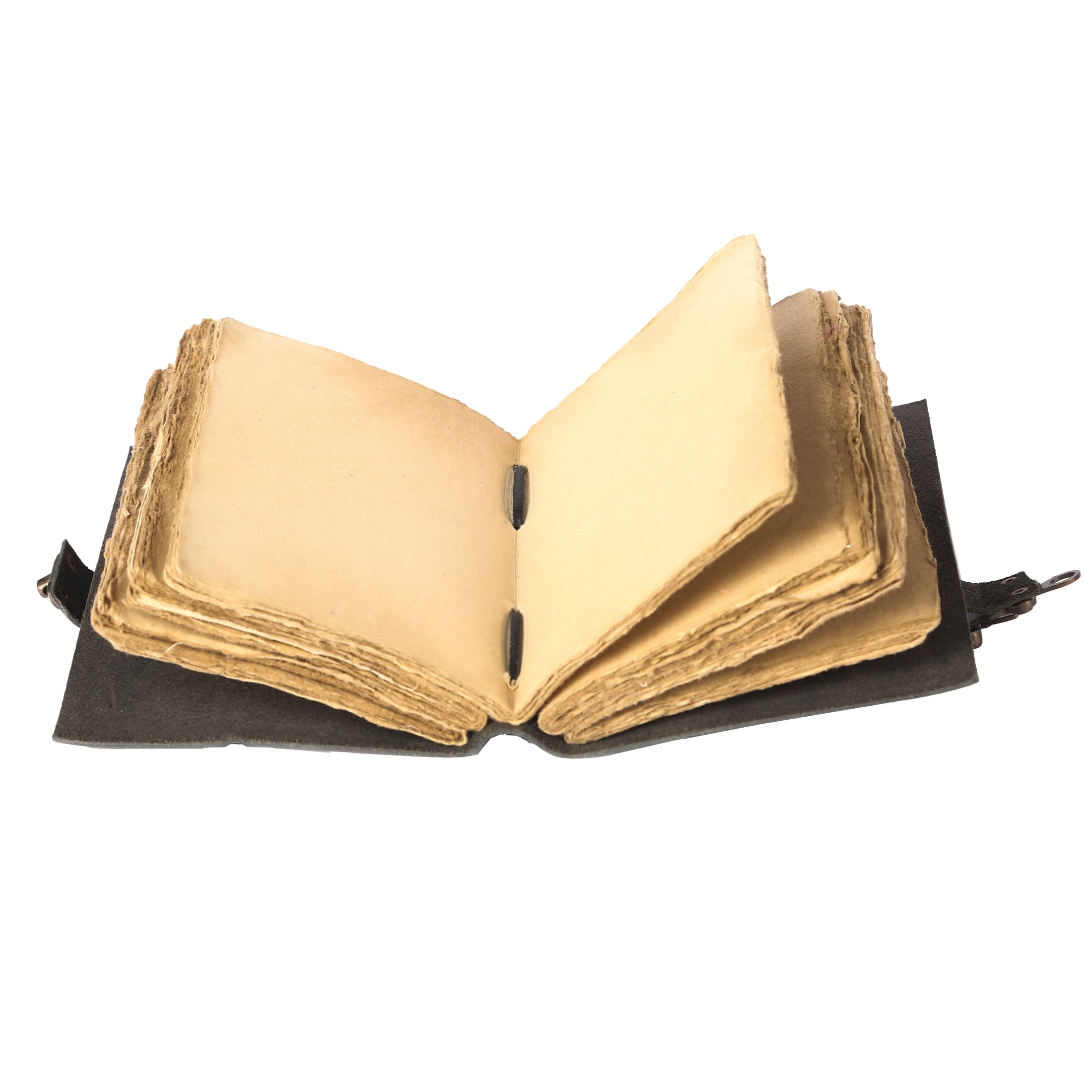 Handmade Deckle edge papers of leather journal
