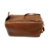 Genuine Buffalo Leather Unisex Toiletry Bag Travel Dopp Kit (Chicago Buff)