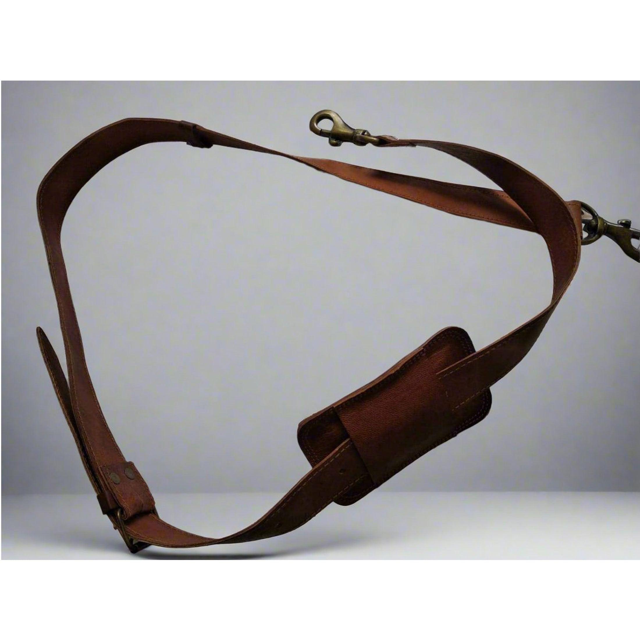 Leather duffle bag strap on sale