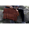 Leather 16 Inch Vintage Handmade Leather Messenger Bag for Laptop Briefcase Satchel Bag