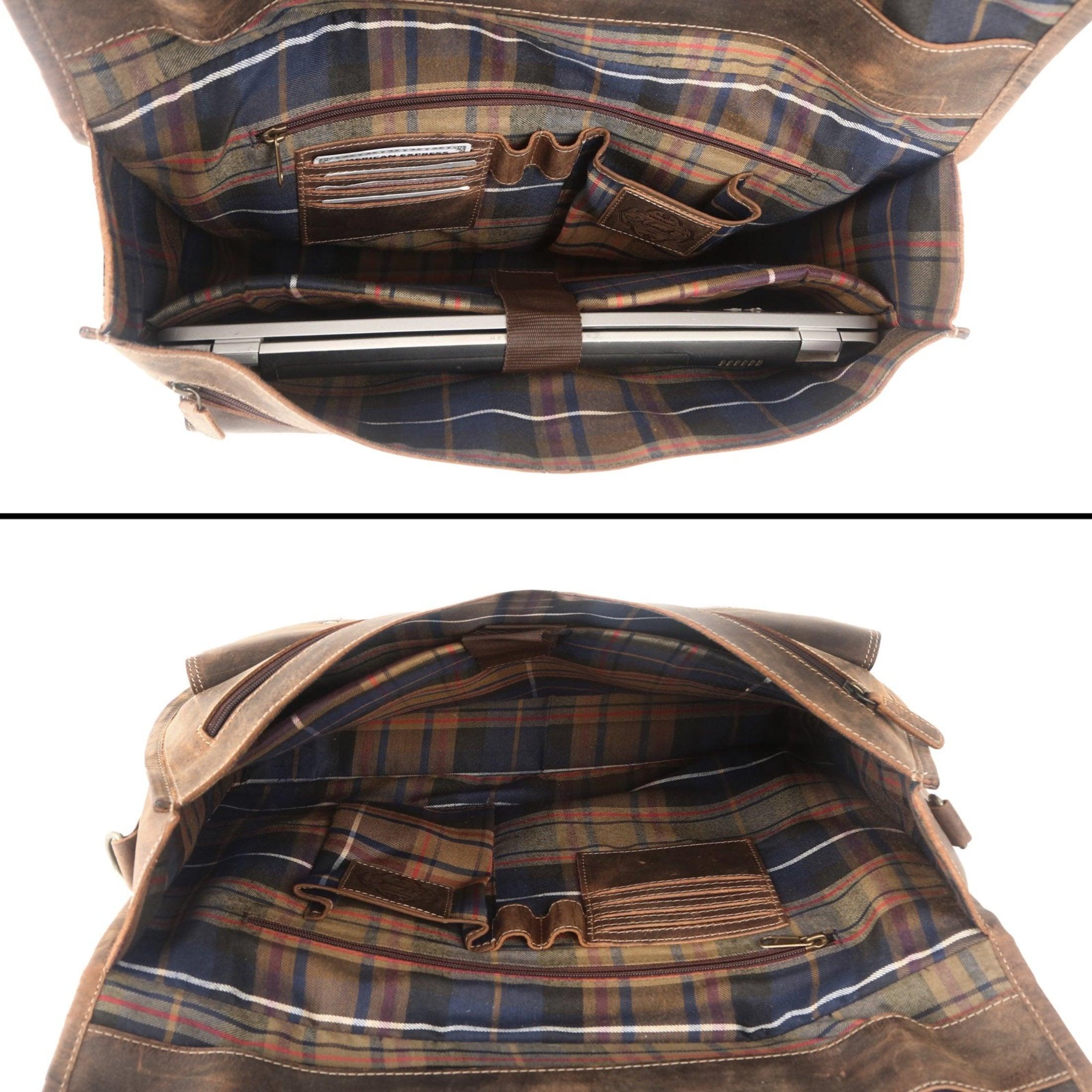 Multipurpose leather bag for office and travel