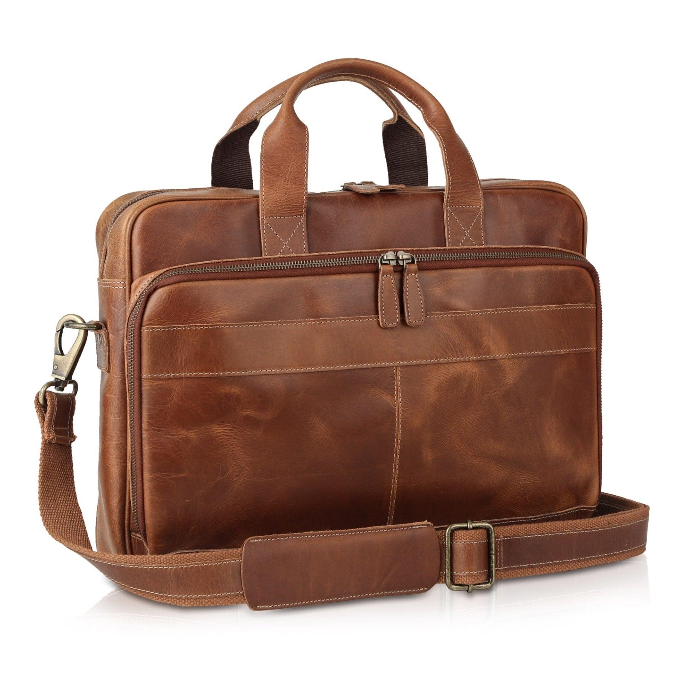 16 & 18 inch Premium Leather Briefcase for Men and Women