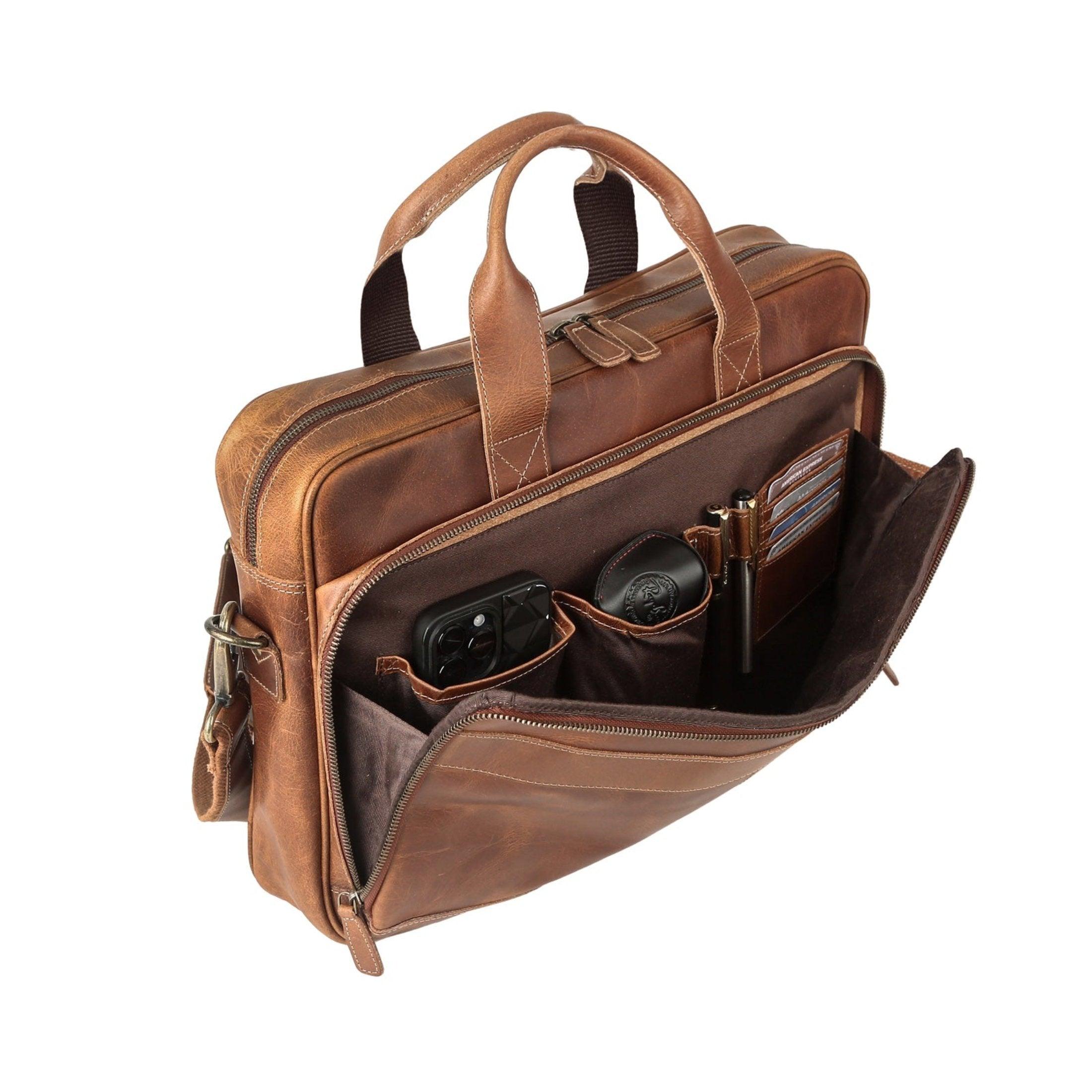 18 laptop messenger bag backpack 18-Inch Leather Briefcase – Laptop Messenger Bag for Men & Women