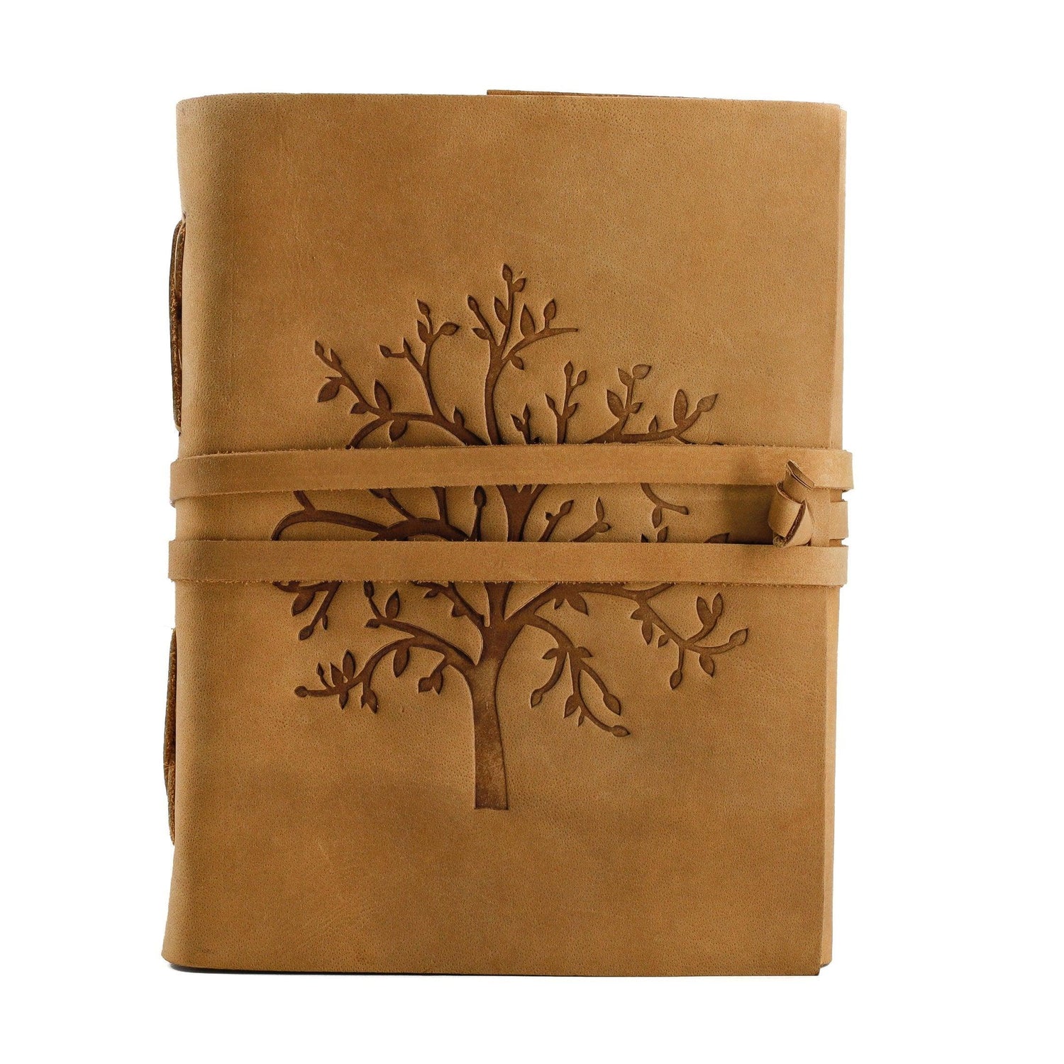 Handmade Leather Journal - Writing Notebook Diary with Unlined Paper for Men & Women | Medium Portable Daily Notepad