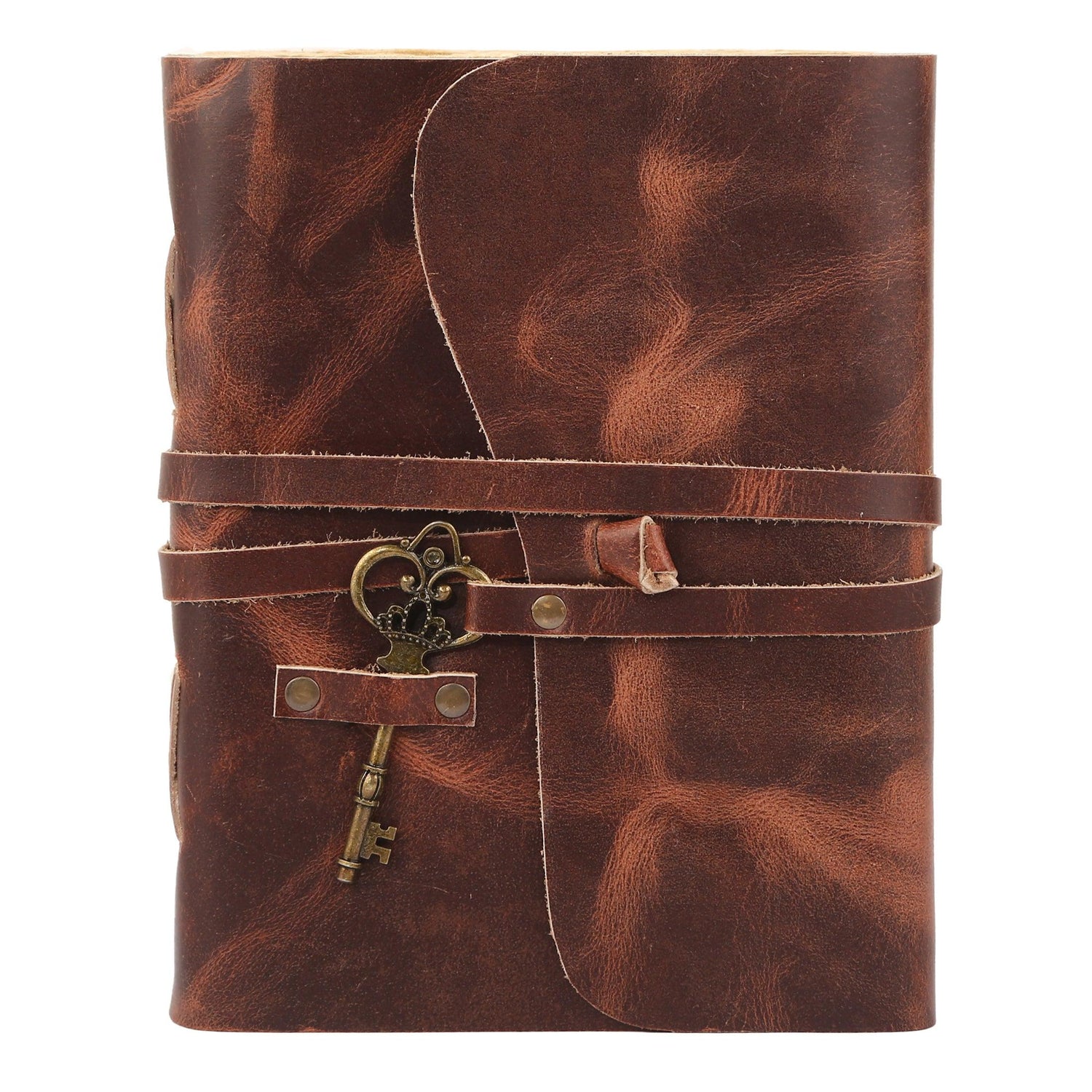 Dark tan color of leather journal best for men and women