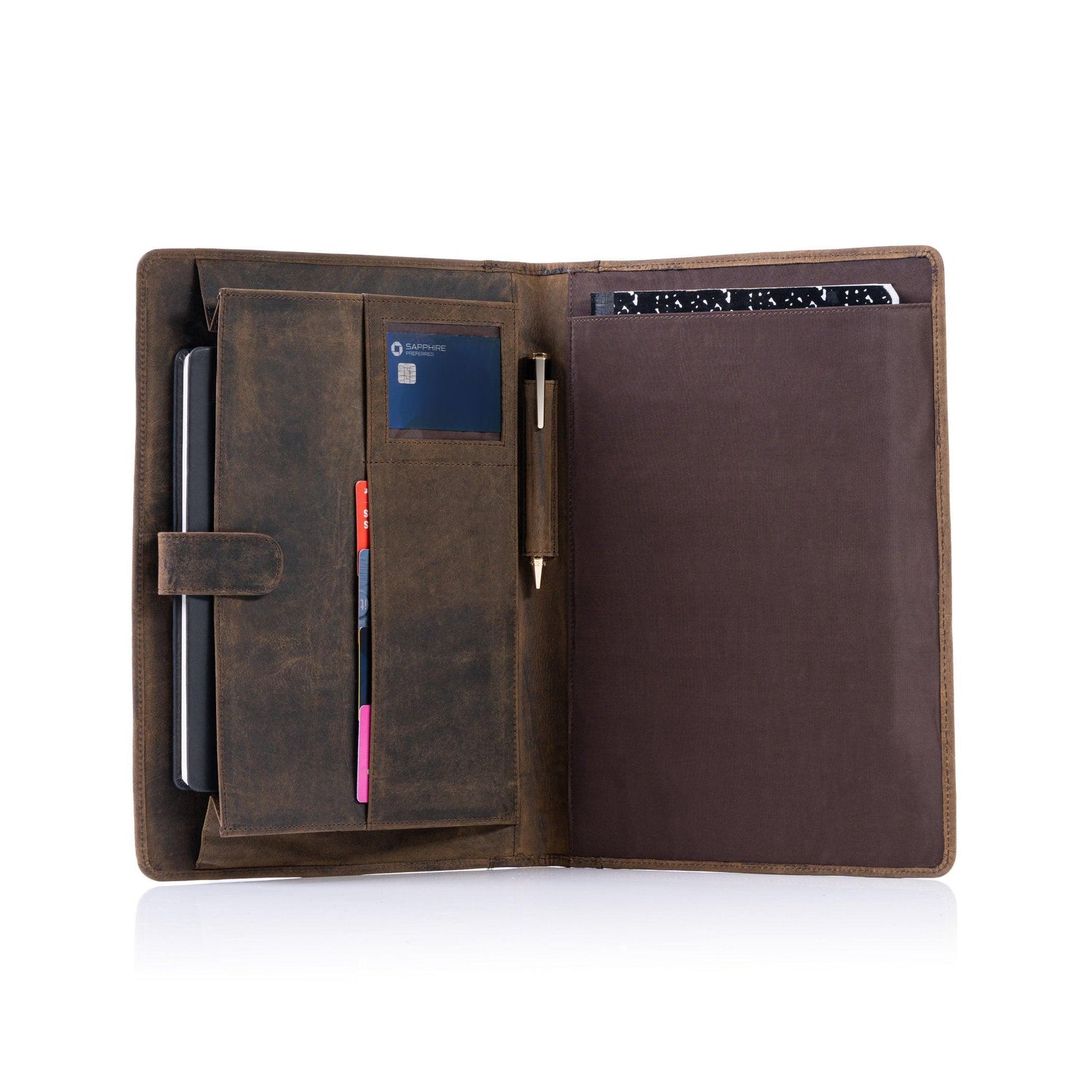 Luxury Full Grain Leather Organizer Padfolio