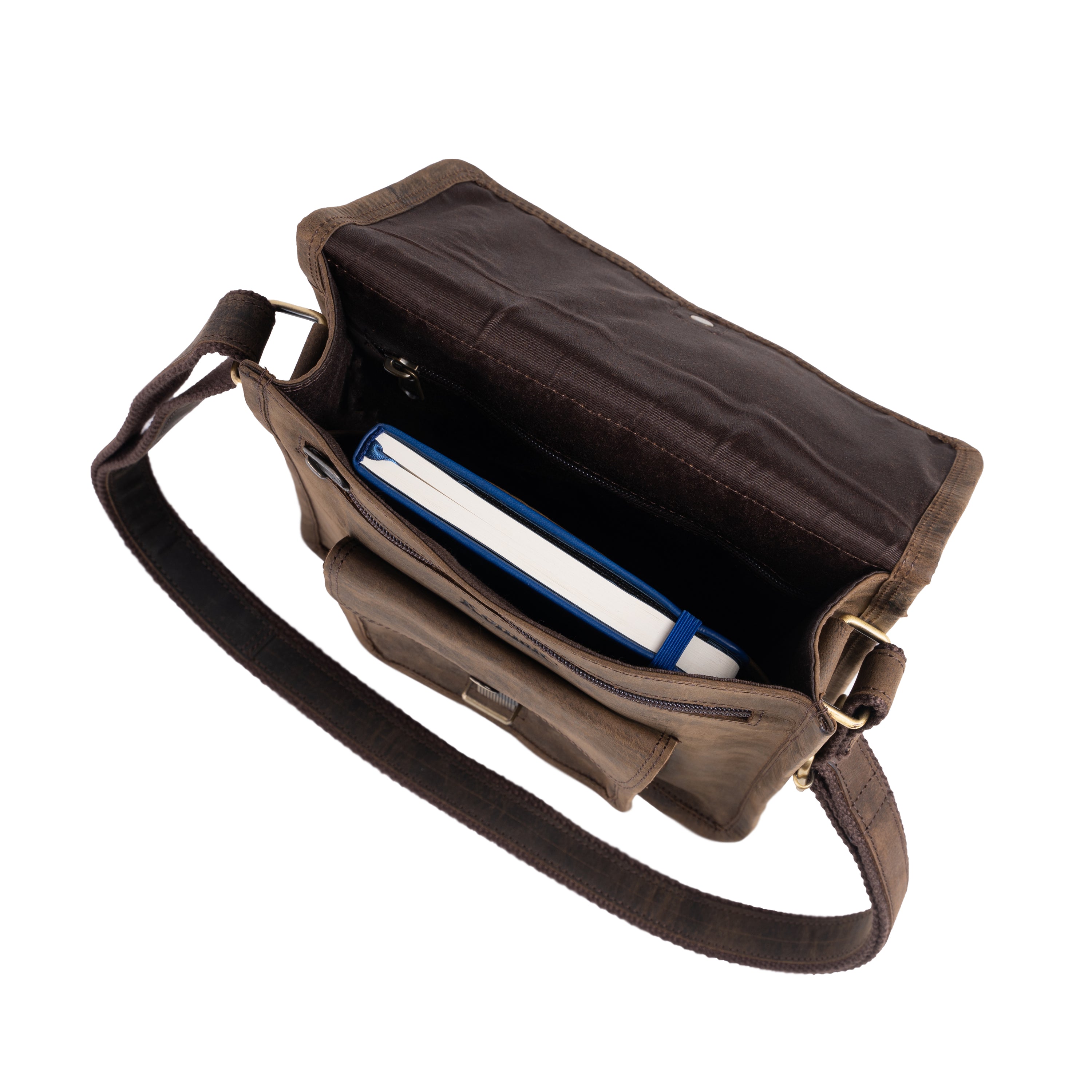 Durable and spacious unisex leather meeting bag