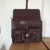 Leather Genuine Buffalo Leather Briefcase Laptop Messenger Bag Best Computer Satchel Handmade Bags for Men