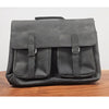 KomalC 16-Inch Black Leather Briefcase – Laptop Messenger Bag for Office & College