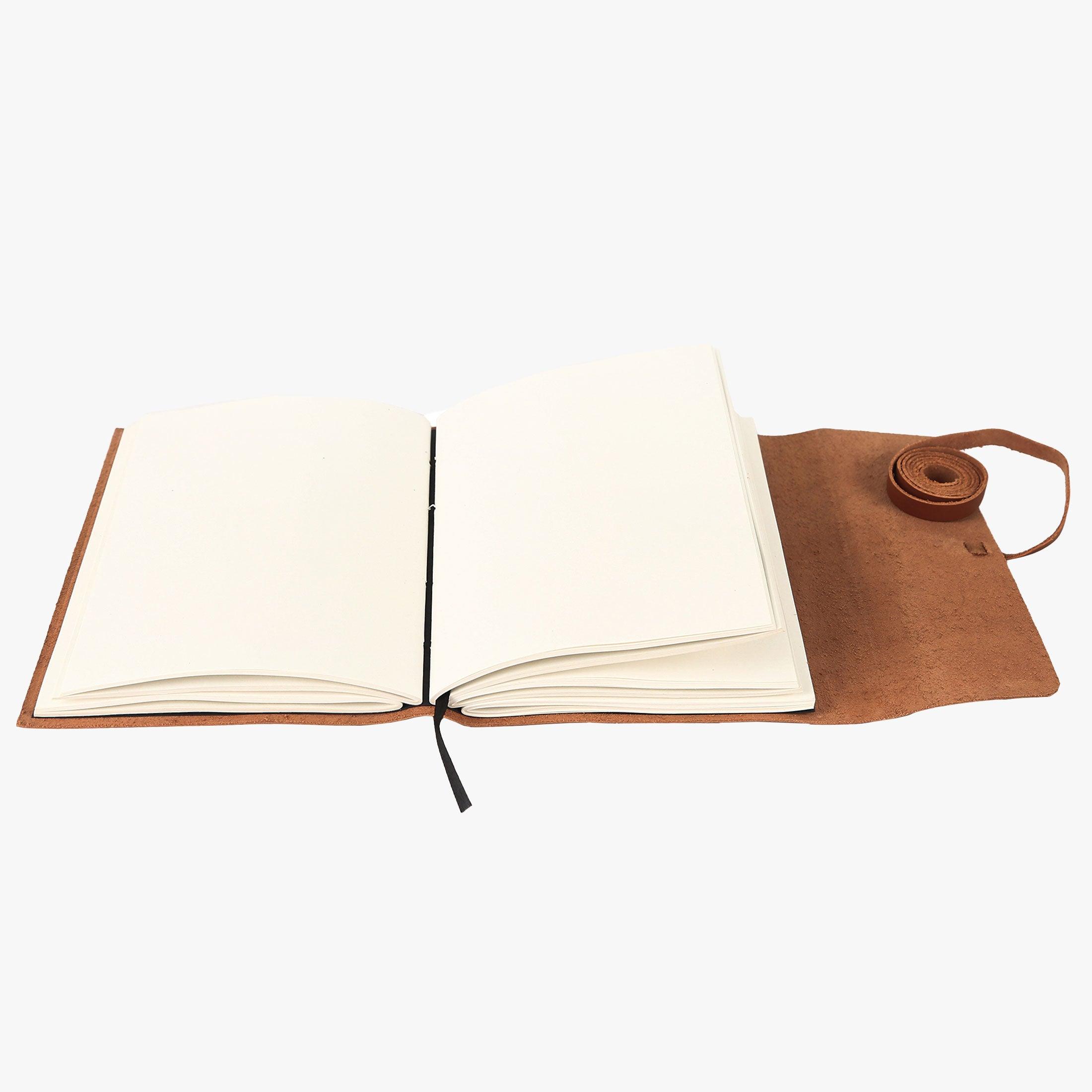 Unlined leather journal best for sketchers and artists.