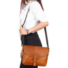 Vintage Genuine Leather Crossbody Bag for women 10 inch purse tote ladies bags satchel travel tote shoulder bag