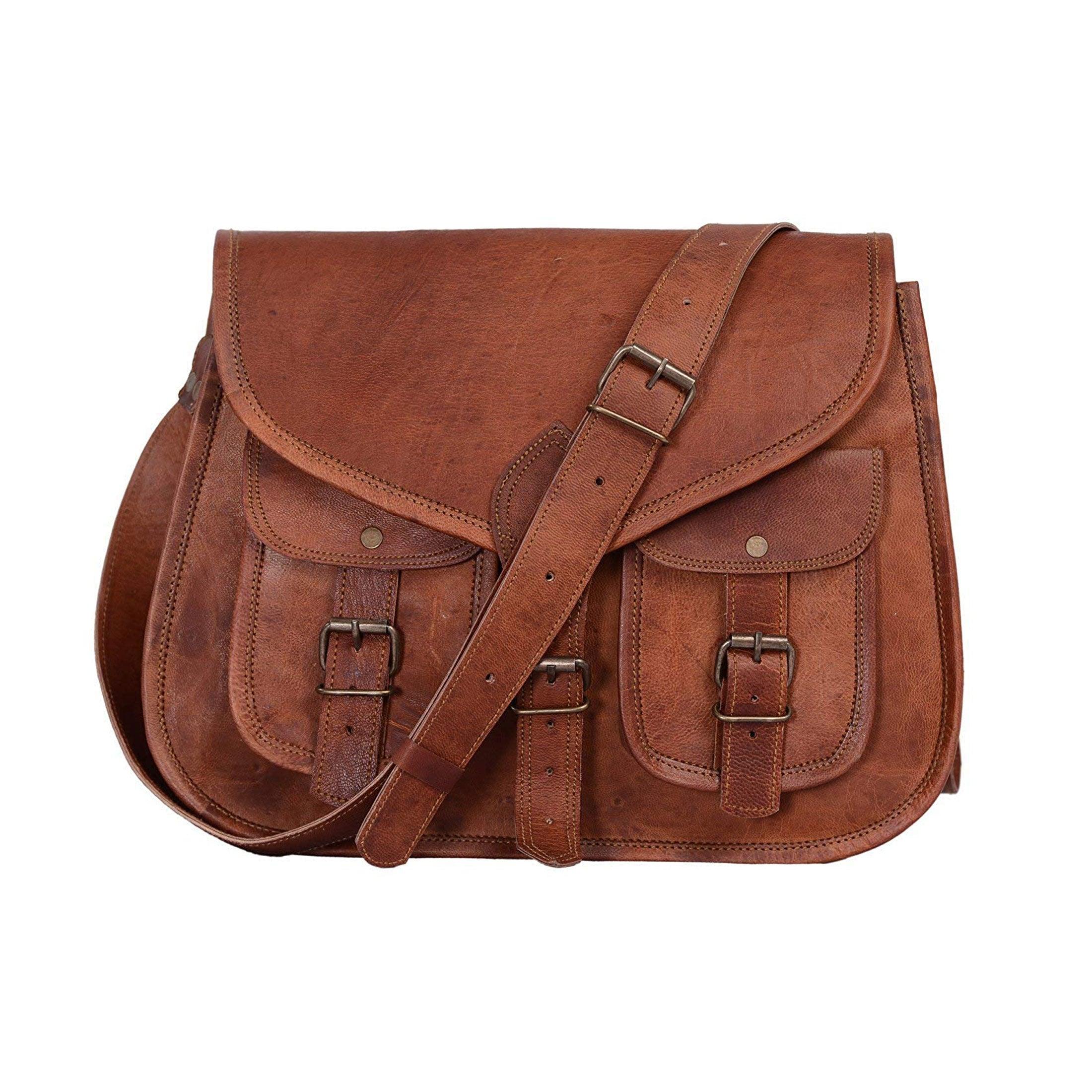 Shops Handbag with full grain genuine leather shoulder strap