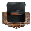 Leather duffel bag 24 Inch U Zip holdall Travel sports Weekend gym Sports