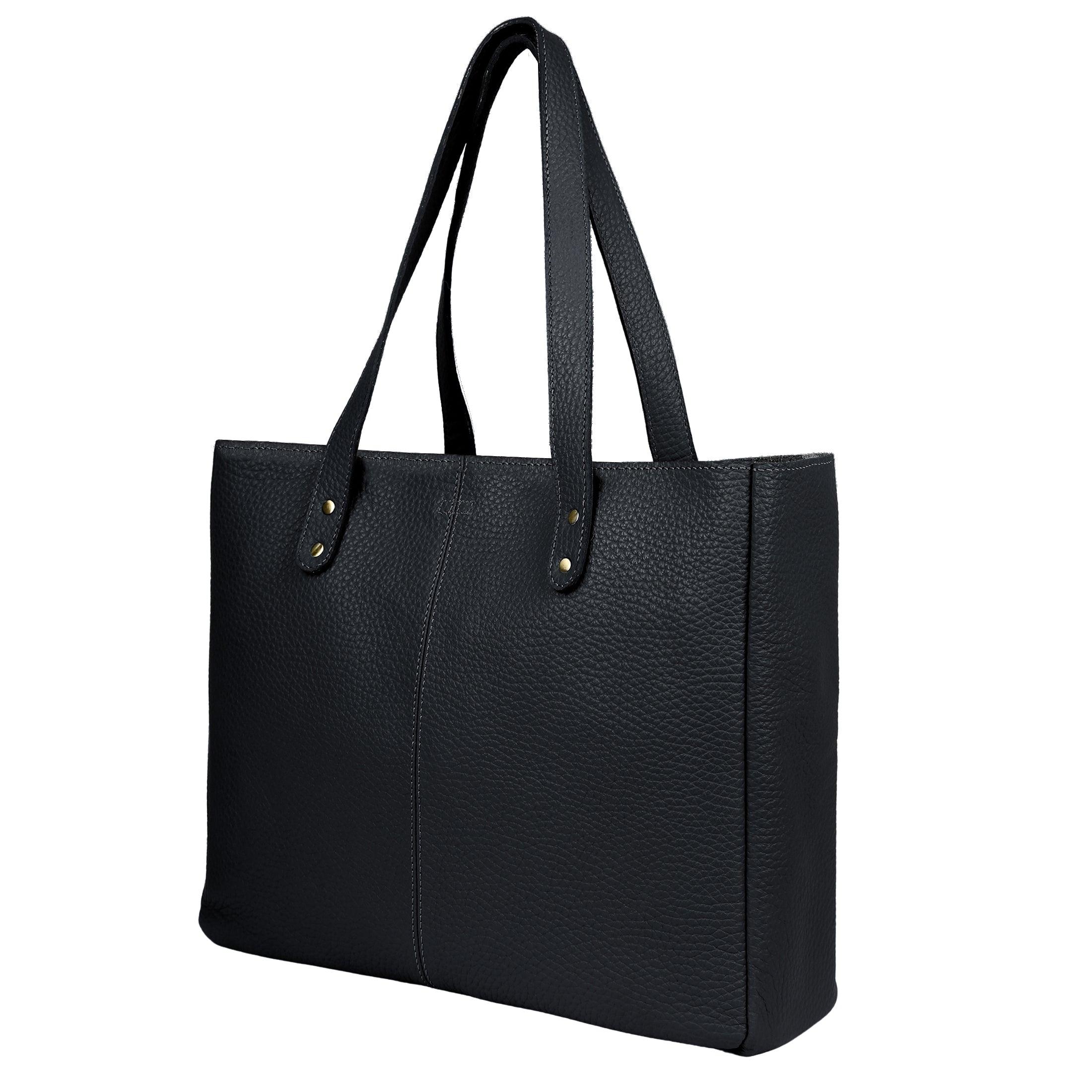 Stylish black messenger satchel