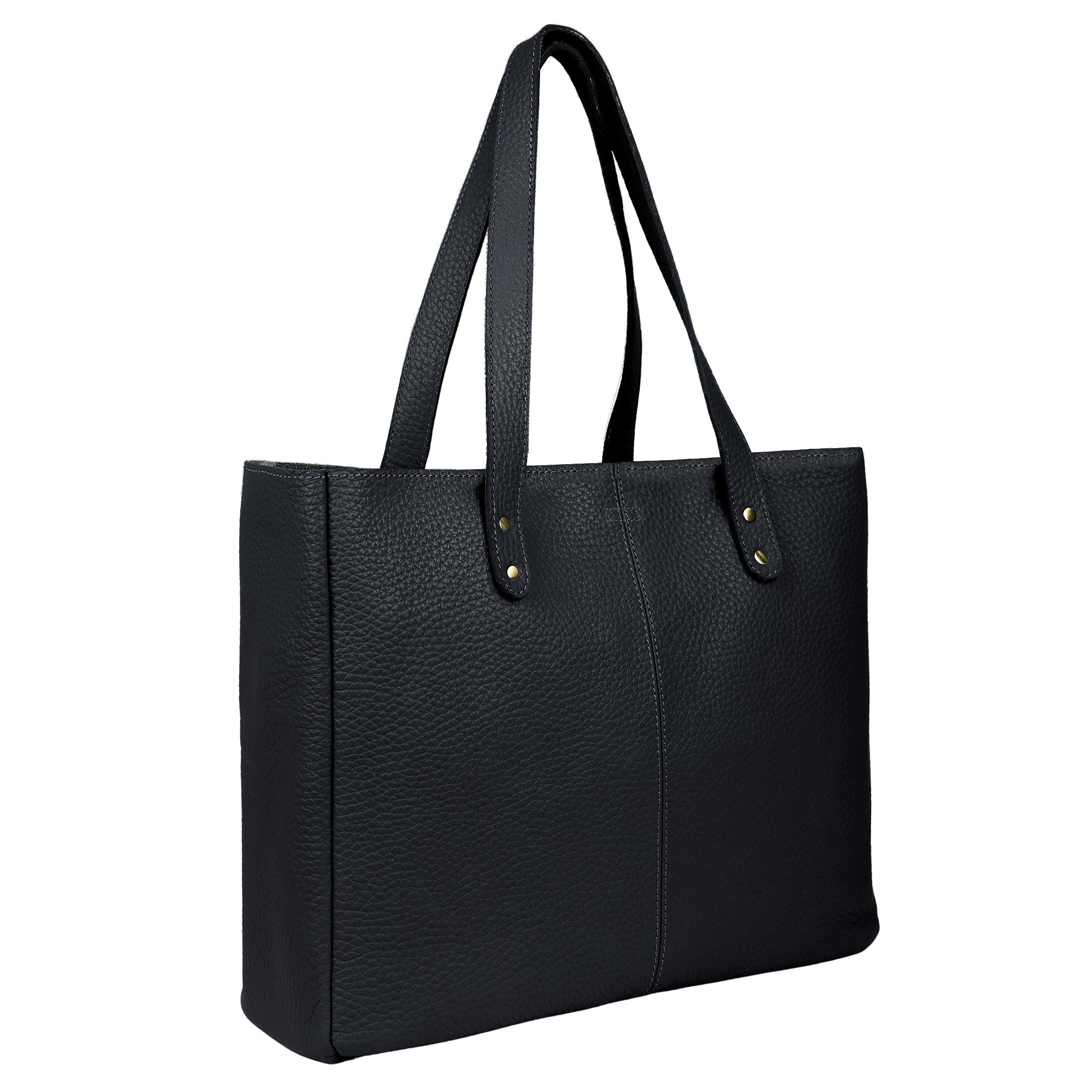 Handcrafted leather tote bag