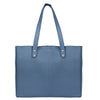 KomalC Leather Shoulder Bag Tote for Women Purse Satchel Travel Bag shopping Carry Messenger Multipurpose Handbag (Blue)