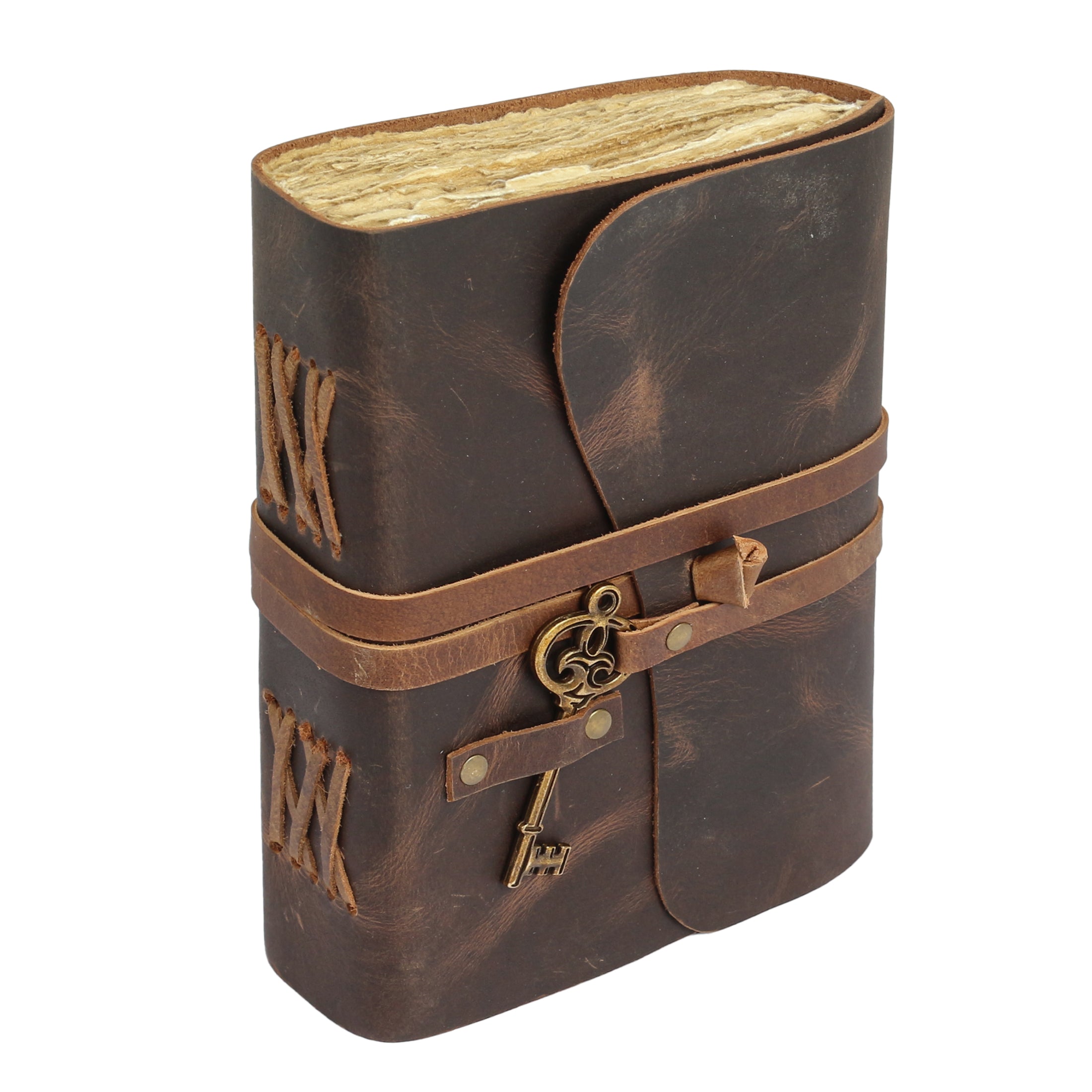 Leather journal for women and men Unlined deckle edge paper book of sh
