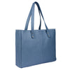 KomalC Leather Shoulder Bag Tote for Women Purse Satchel Travel Bag shopping Carry Messenger Multipurpose Handbag (Blue)