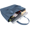 Leather Shoulder Bag Tote for Women Purse Satchel Travel Bag shopping Carry Messenger Multipurpose Handbag (Blue)