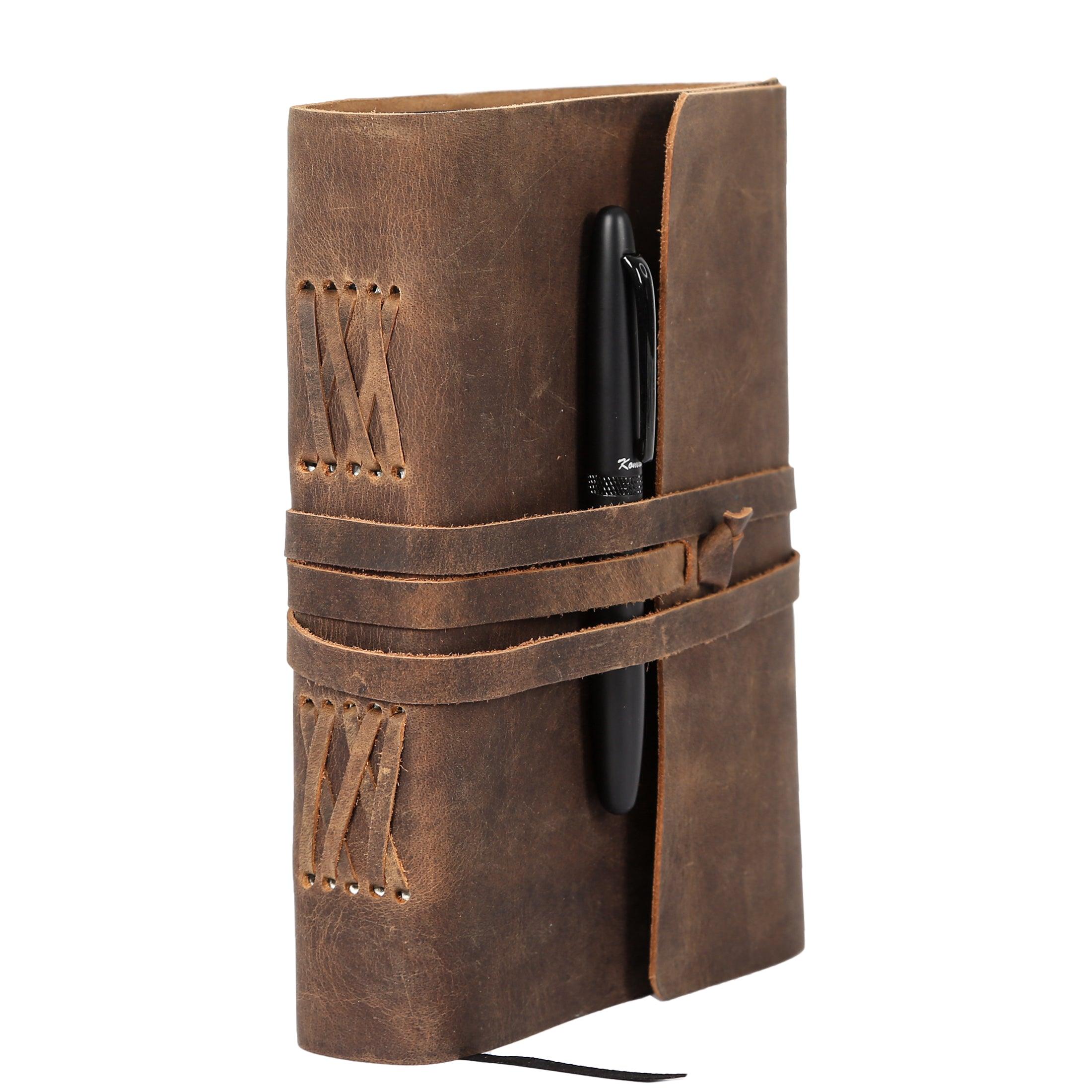 InnoBeta Woodworking Gifts Journal Notebook For Men - Faux Leather, 7.8x5 Inches, Perfect For Carpenters, Sketching, Planning