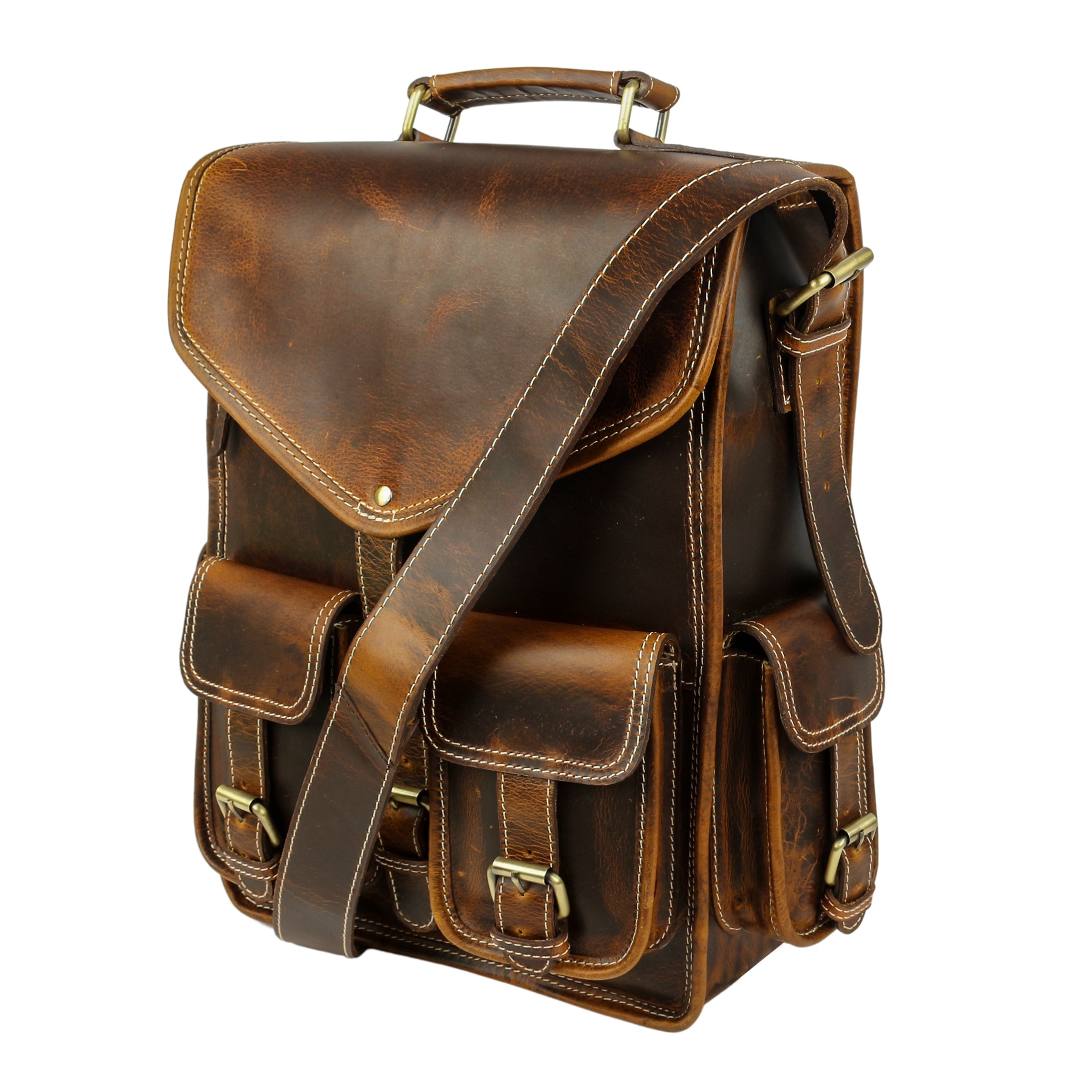 Women's Leather Backpack, Laptop Knapsack Bag Full Grain Quality
