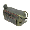 Premium Buffalo Leather Unisex Toiletry Bag Travel Dopp Kit (Dark Green)