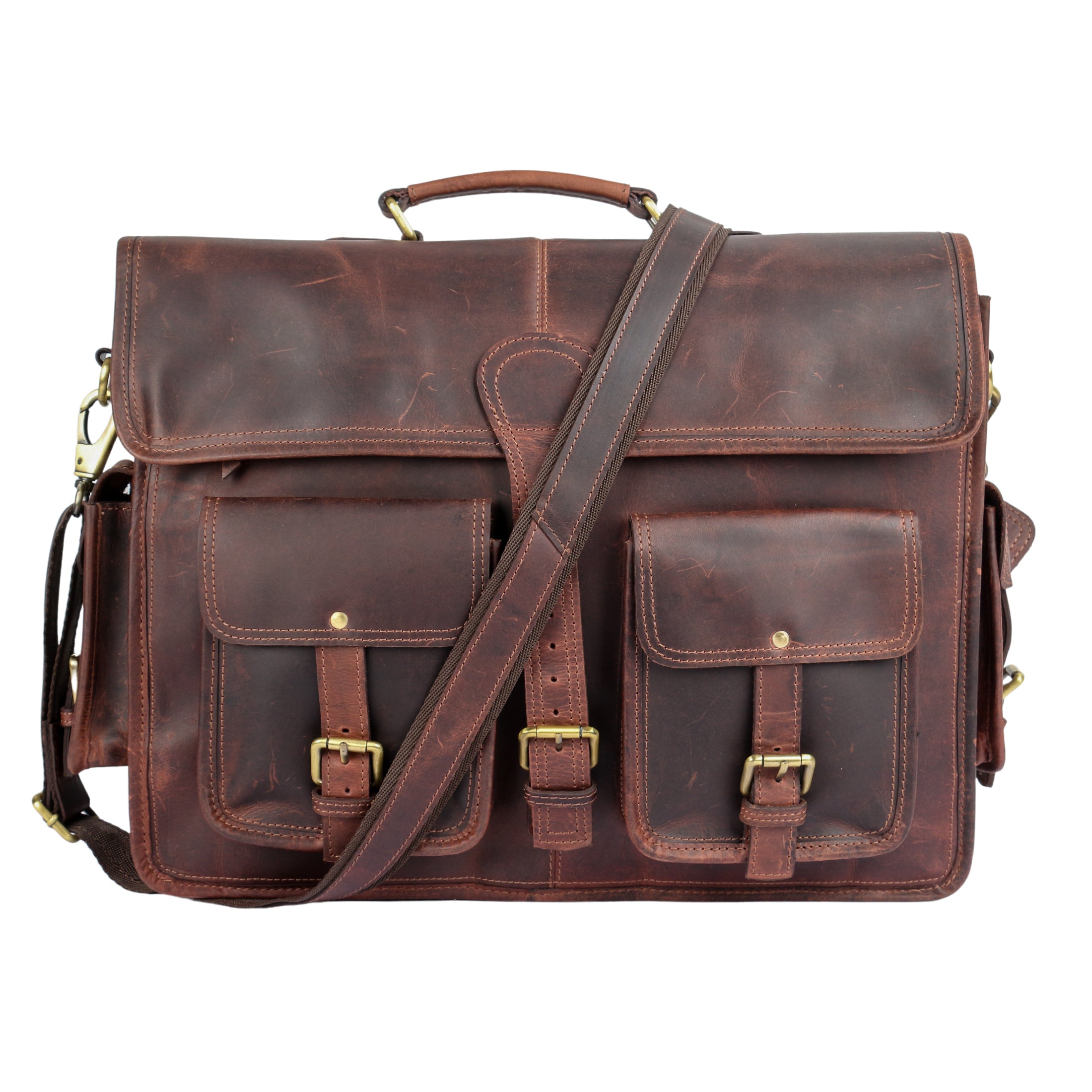 Wholesale Marrant Business Leather Office Bags Men Genuine Leather Handbag  Laptop Bag Briefcase Leather Messenger Bag Brief case From m.
