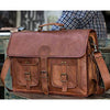 Leather Briefcase Laptop bag 16 inch Handmade Messenger Bags Best Satchel by KPL