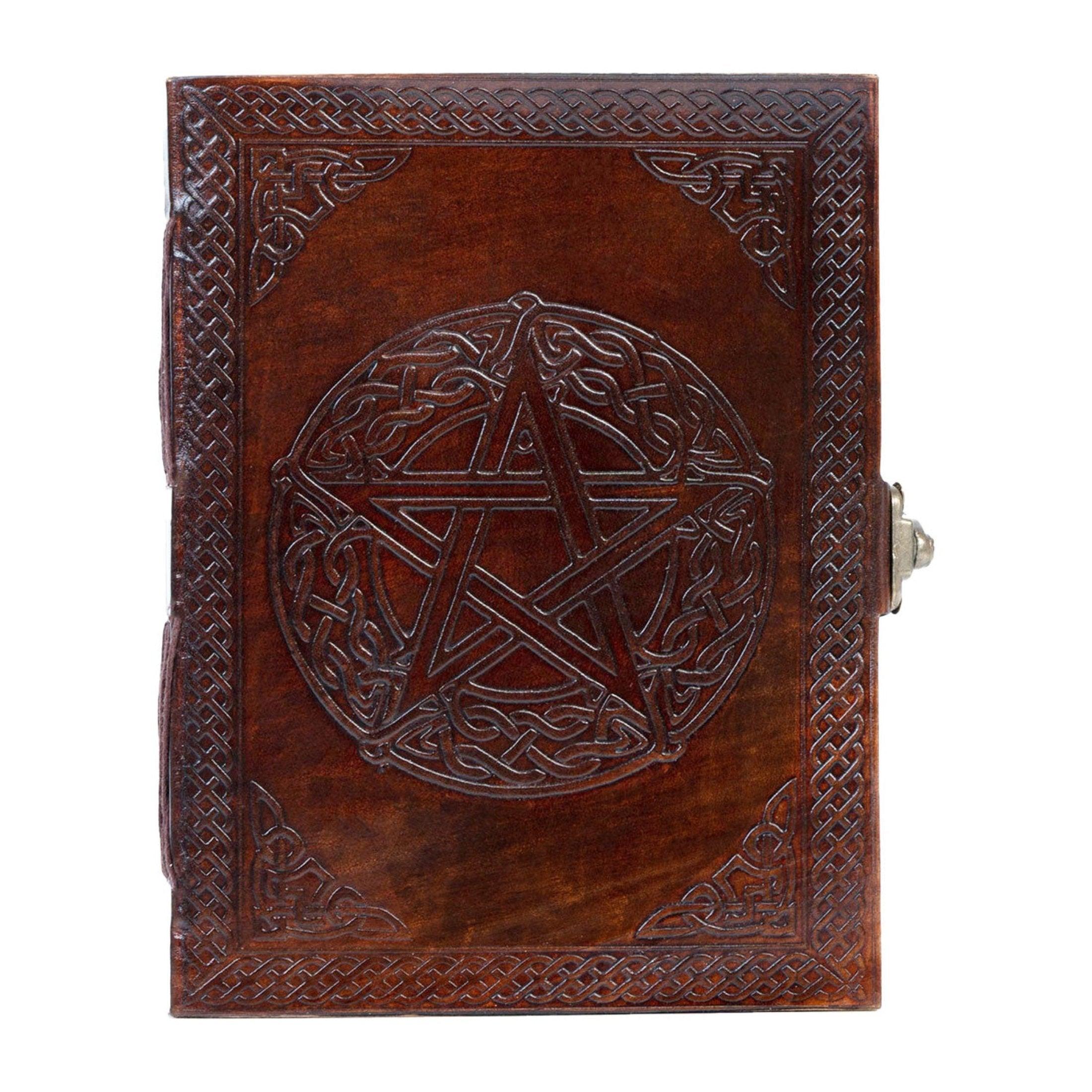 Pentagon leather journal with unlined recycled paper