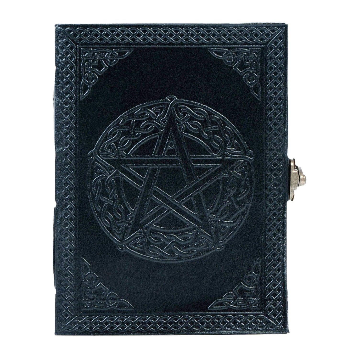 Pentagon leather journal with unlined recycled paper