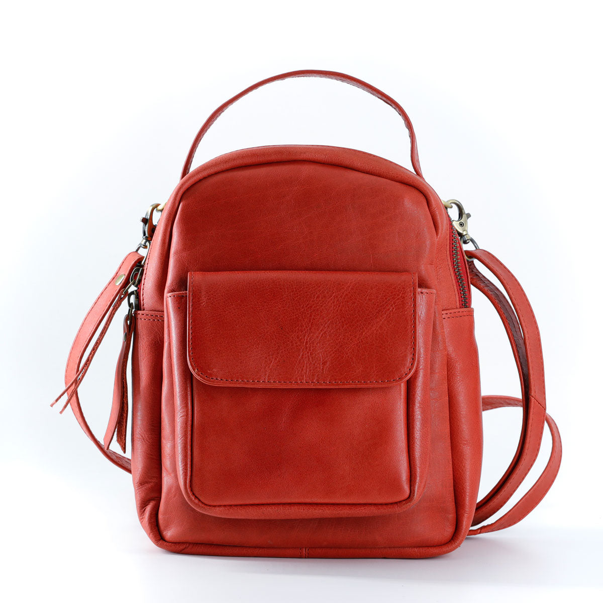 Cherry Red Top Handle Bag