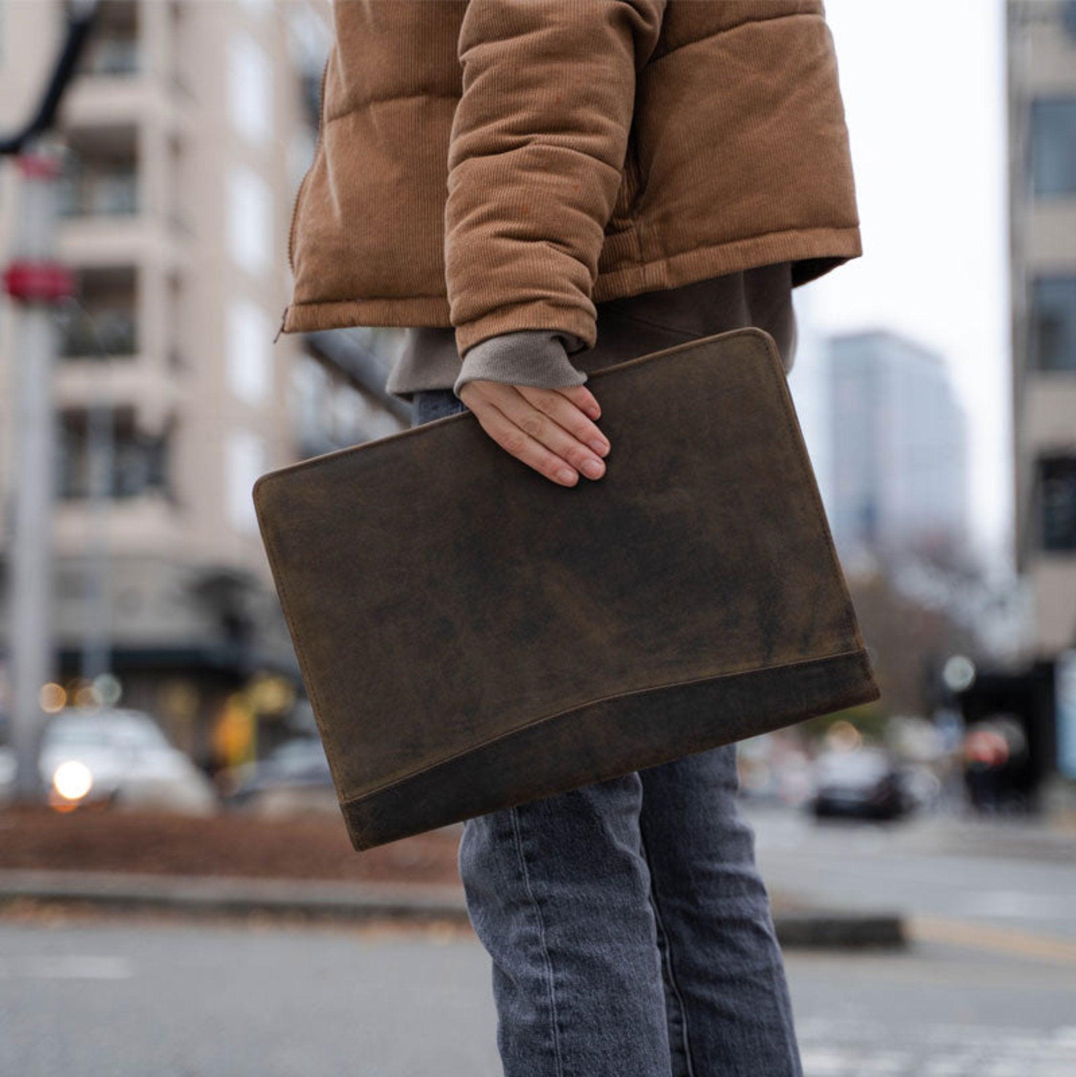 Leather portfolio briefcase hotsell