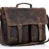 Leather Briefcase 16 Inch Laptop Messenger Bag Office Briefcase College Bag (Buffalo Distressed Tan)