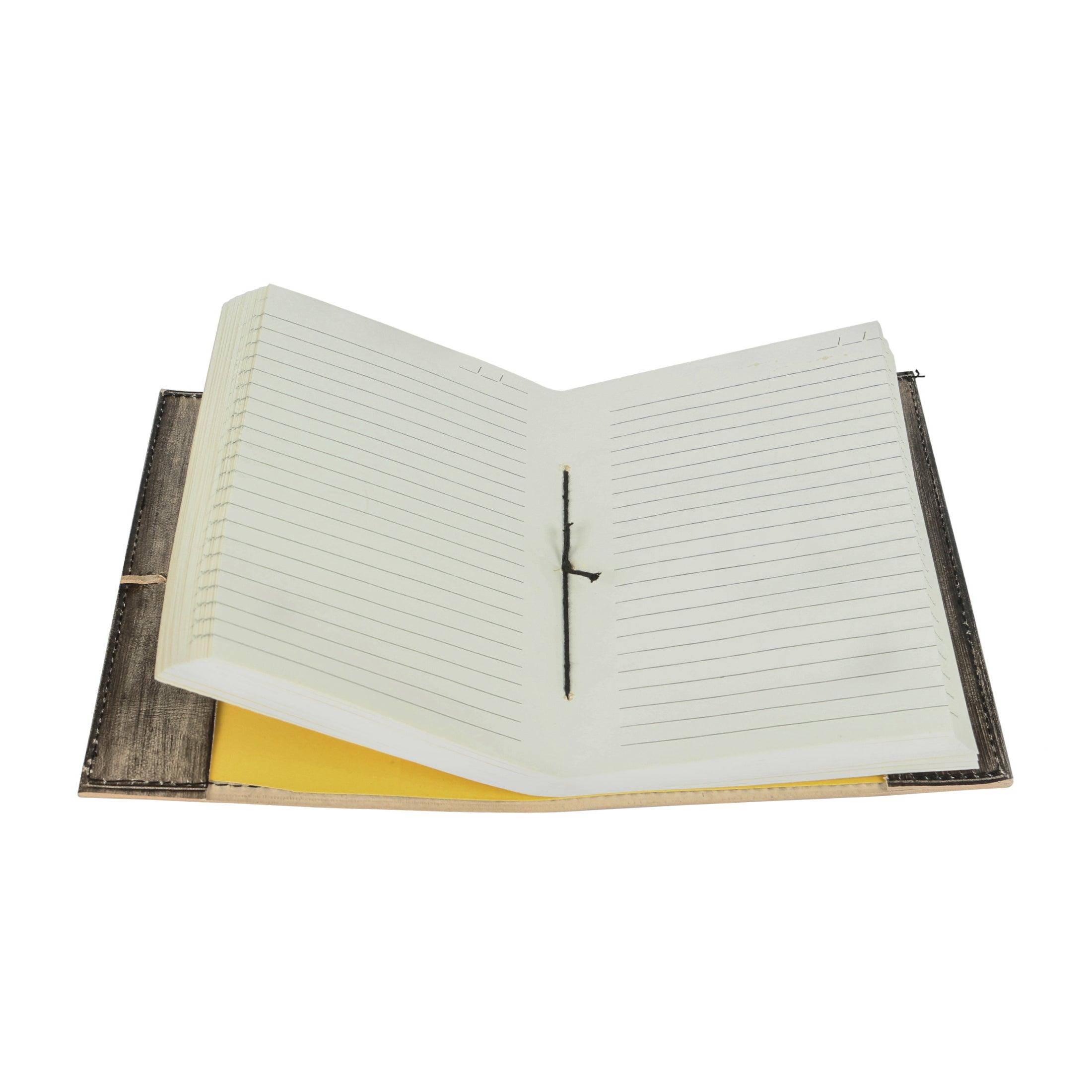 Handmade leather writing lined notebook