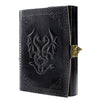 Handmade Leather Double Dragon Journal/Writing Notebook Diary/Bound Daily Notepad for Men & Women Unlined Paper Medium 7x5 Inches, Writing pad Gift for Artist, Sketch Black