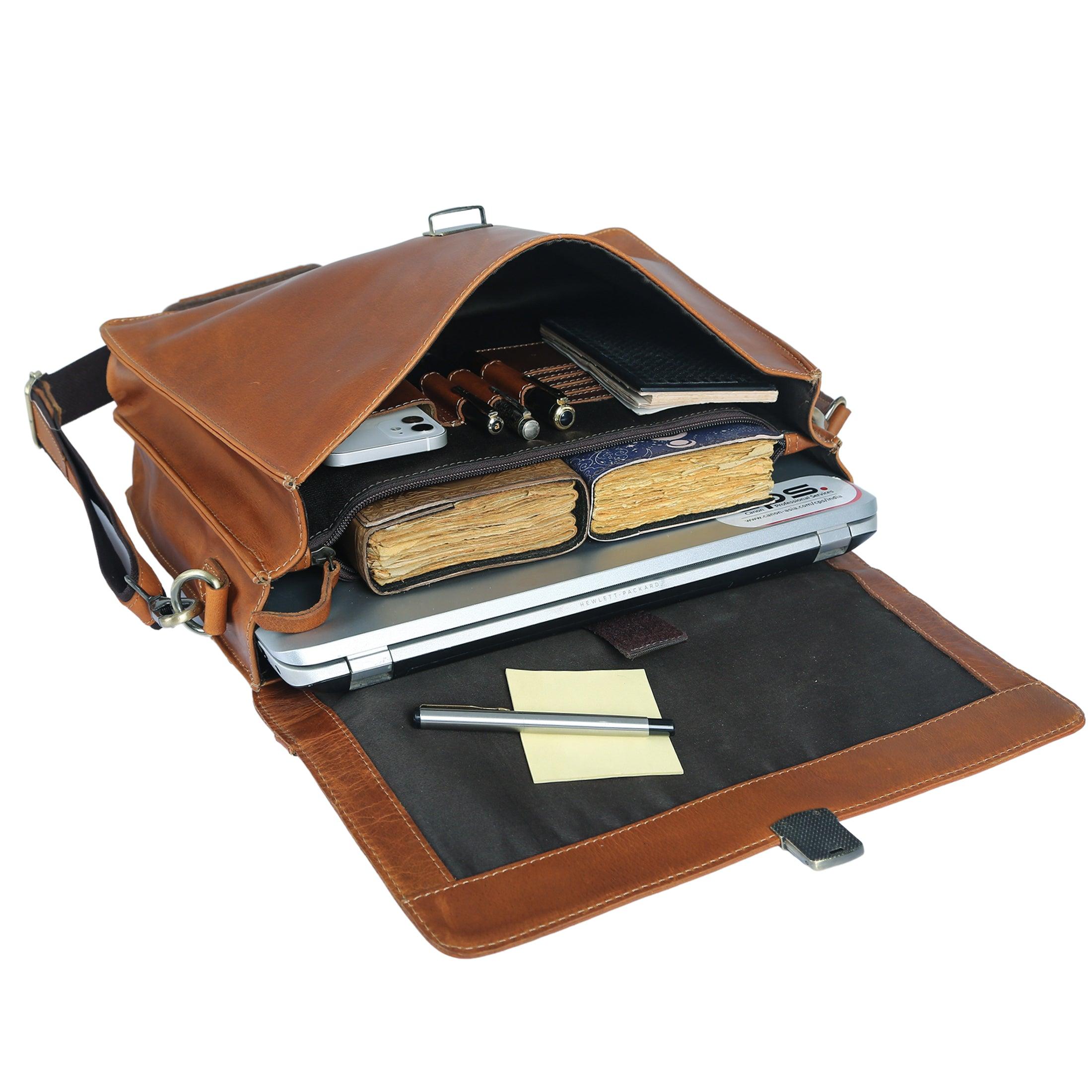 Multiple compartment satchel bag