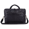 Leather Briefcase Messenger Bag Laptop Bag Satchel Bags for Men briefcases Office Bag (Black)