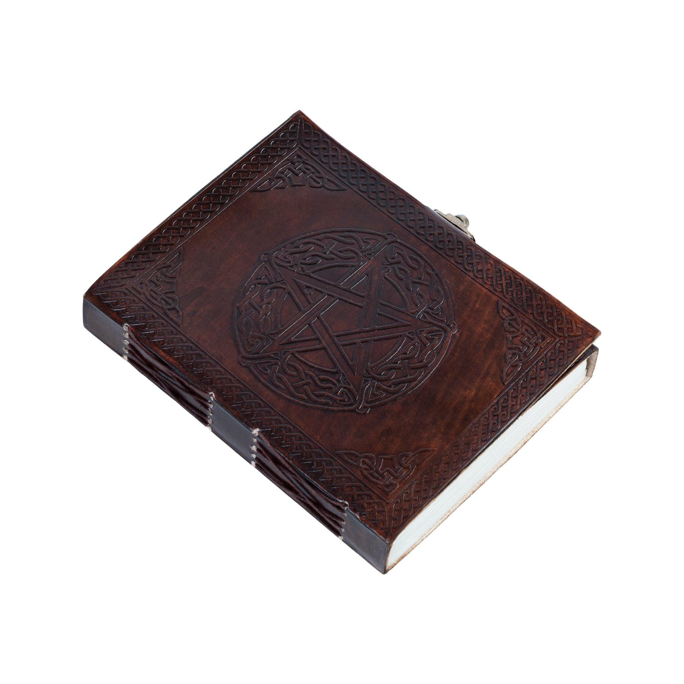 Unlined paper leather journal notebook with c-lock