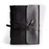 Leather Journal/Writing Notebook Diary/Bound Daily Notepad For Men & Women Unlined Paper Medium 8 x 6 Inches, writing pad (Plain Black, 8 x 6 Inches)