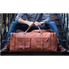 Leather Large 32 inch duffel bags for men holdall leather travel bag overnight gym sports weekend bag