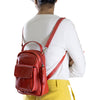 Shoulder Handbag Backpack Bags for Women Men - Crossbody School Student Bookbag Top-Handle Satchel Casual Totes (Cherry Red)