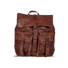 KomalC Leather Backpack Rucksack Travel Laptop Camping School College Bag for Men Women (Brown)