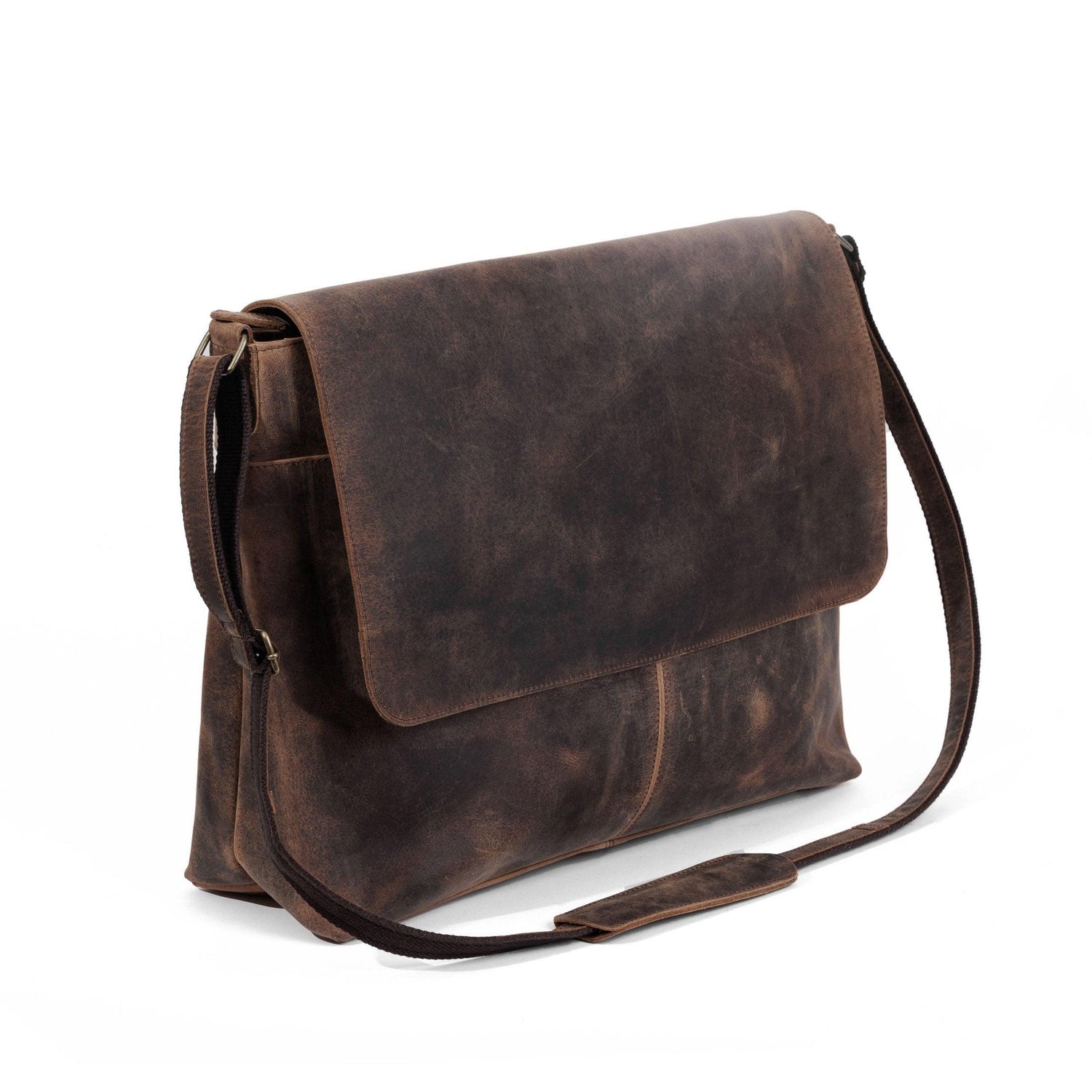 thumbnail image 2 of Buffalo Leather Briefcase 16 Inch Laptop Messenger Bag Office Canada 2 of 10