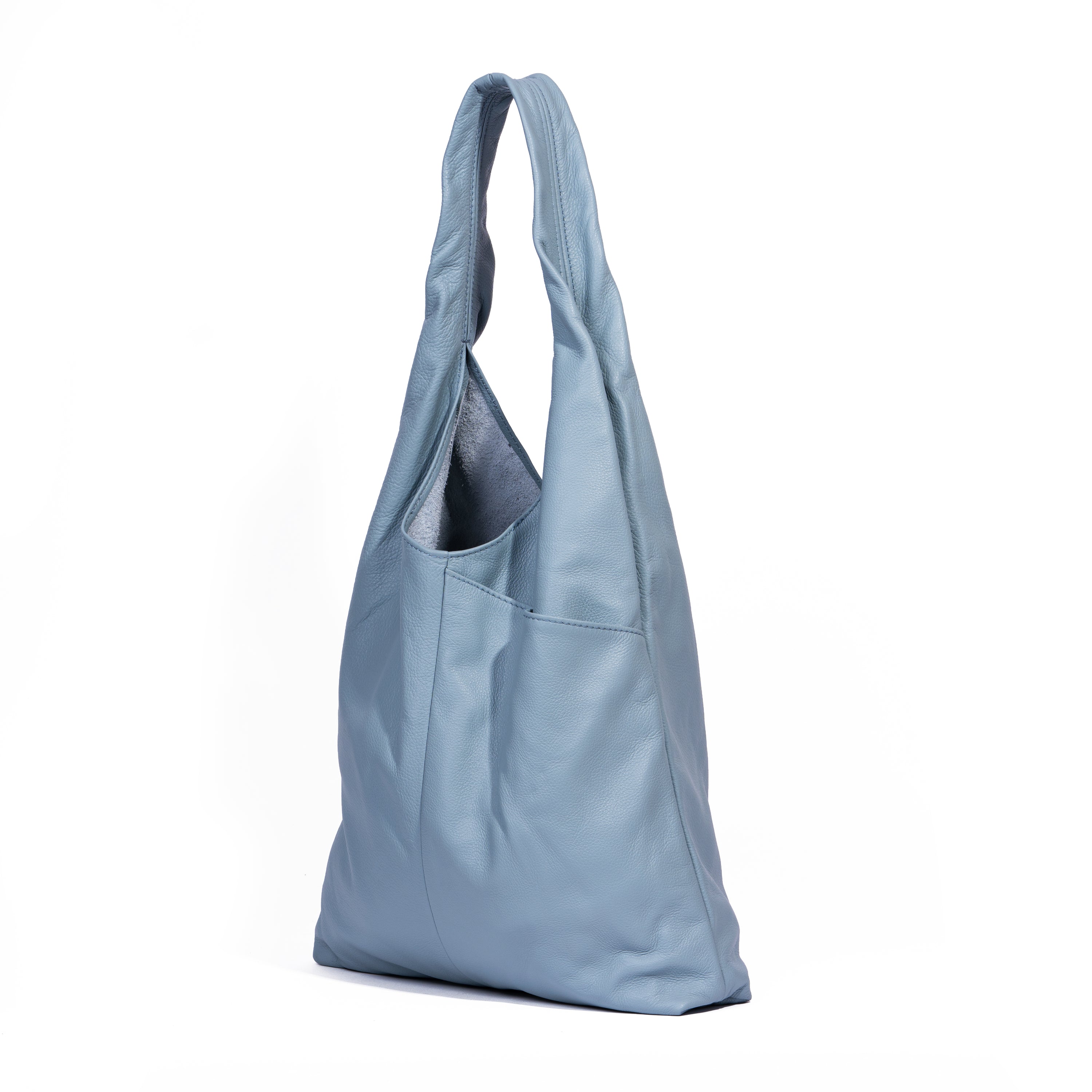 oasis blue gingham overnighter tote – minnow