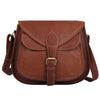 Leather Crossbody 12 inch Bag for women purse tote ladies bags satchel travel tote shoulder bag(Tan)