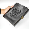 Handmade Leather Double Dragon Journal/Writing Notebook Diary/Bound Daily Notepad for Men & Women Unlined Paper Medium 8 x 6 Inches, Writing pad Gift for Artist, Sketch Black