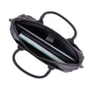 Leather Briefcase Messenger Bag Laptop Bag Satchel Bags for Men briefcases Office Bag (Black)