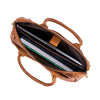 Leather Briefcase Messenger Bag Laptop Bag Satchel Bags for Men briefcases Office Bag (Copper Brown)